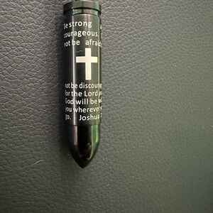 Black Inspirational Bullet Pendant